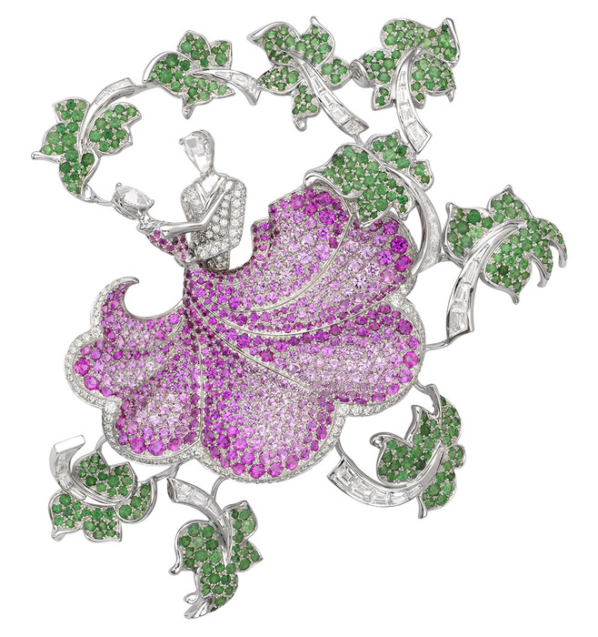 Van Cleef & Arpels RosingPark 頂級珠寶胸針,價格電洽。